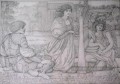Chant dAmour dessin préraphaélite Sir Edward Burne Jones
